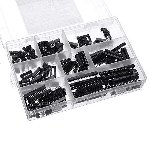 122pcs DIP IC Socket Adaptor Solder Type Socket Kit 6/8/14/16/18/24/28/40 Pins 2