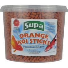 Koi Orange Pond Sticks Fish Food 3 Litre Bucket | Premium Quality Pond Fish Food Offering A Nutritionally Balanced Diet | Contains Spirulina Which