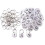 Plastic ID Number Tags Key Tags with Key Rings (1-100, White) 1