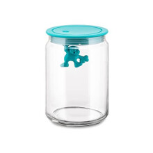 A di Alessi Gianni Glass Jar, Blue Lid, 90 cl, (AMDR05 AZ)