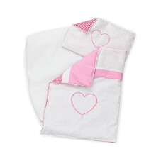 10746 Baby Bedding Set, Toddlers First Doll Pram for One Year Old, Pink/White