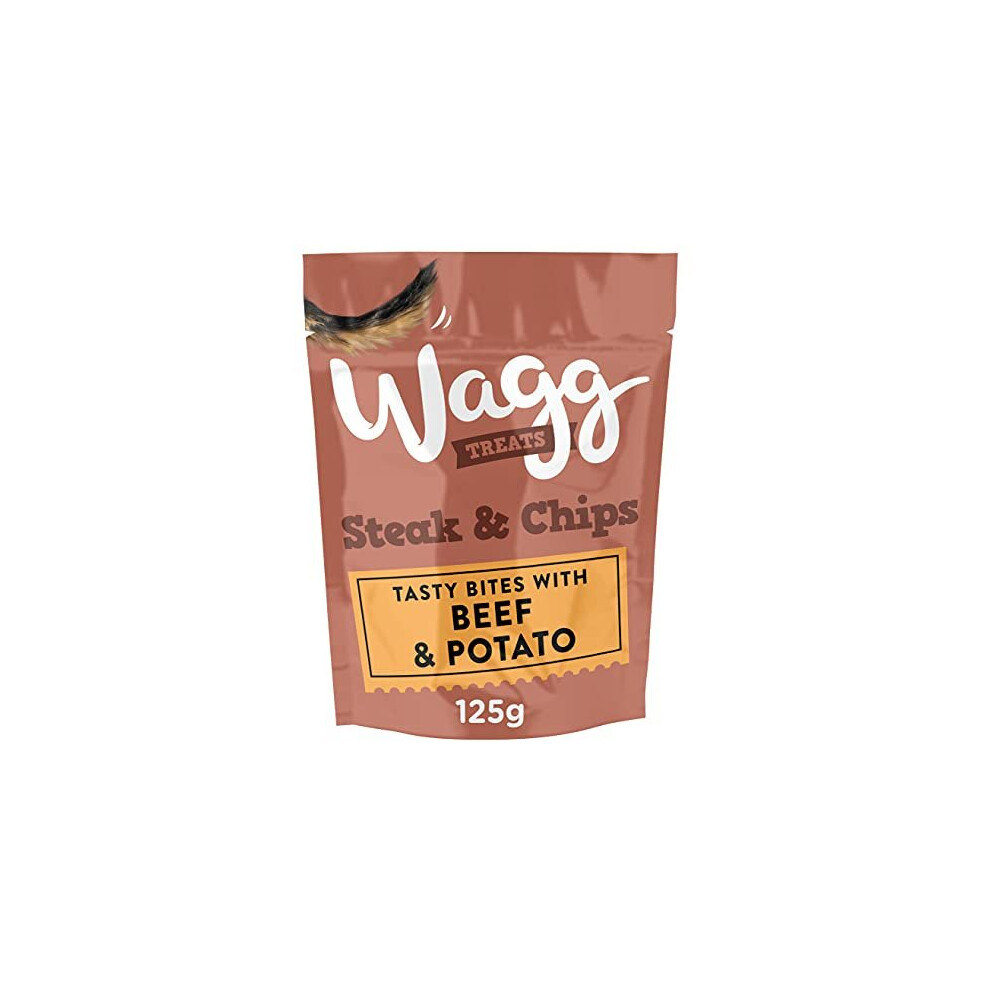 Wagg Dog Treats Steak & Chips Dog Treats 125G, Pack Of 7
