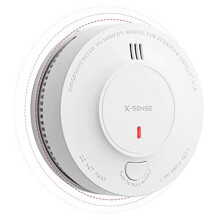 Wireless Interlinked Smoke Alarm Detector with Sealed 10-Year Battery, Interconnected Fire Alarm Conforms to EN 14604 Standard, SD19-W (RF