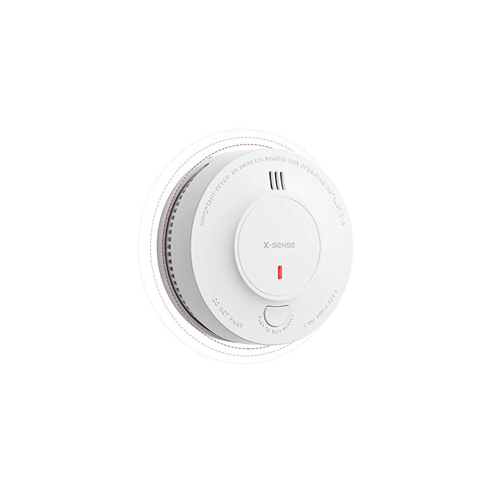 Wireless Interlinked Smoke Alarm Detector With Sealed 10-Year Battery, Interconnected Fire Alarm Conforms To En 14604 Standard, Sd19-W (Rf 850042393208