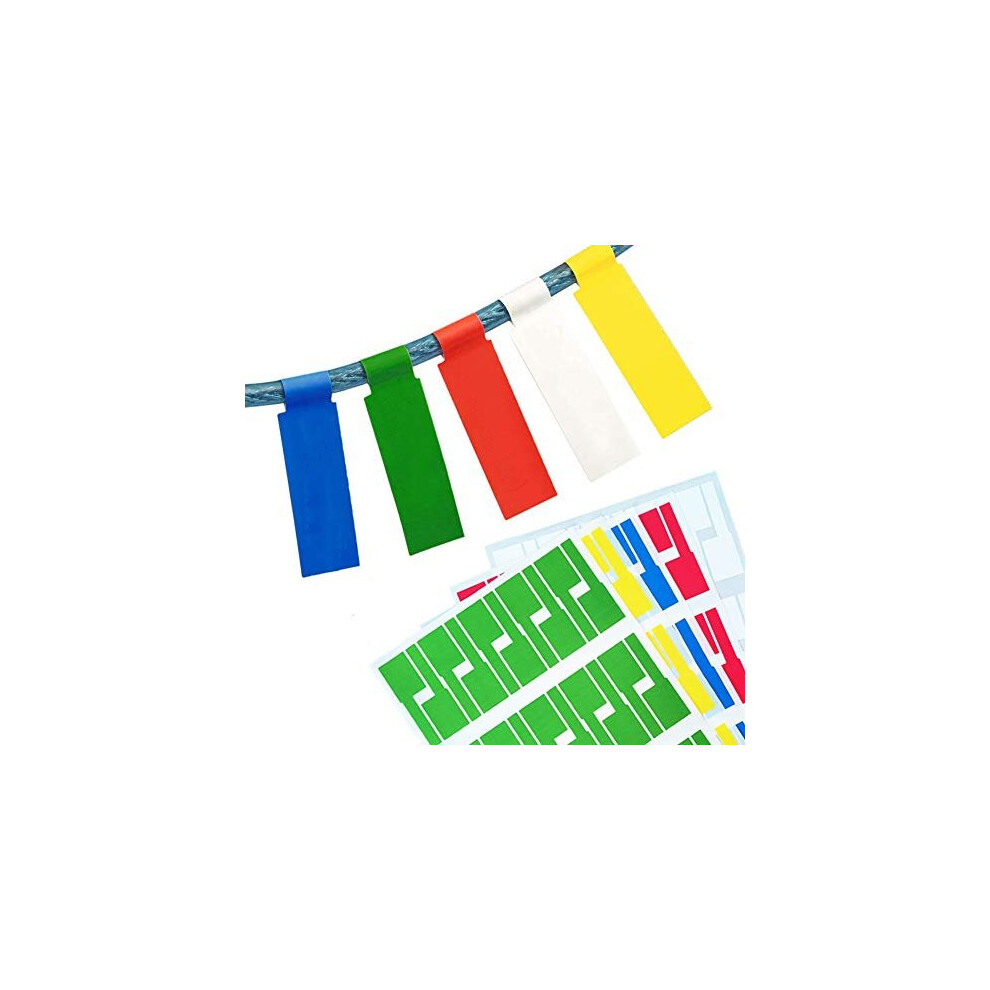 750 Pcs Self-Adhesive Cable Labels, Xcozu Waterproof Tear Resistant Cable Markers Cable Tags Stickers Cord/Wire Labels, Cable Labels Write On/Cable 791256259167