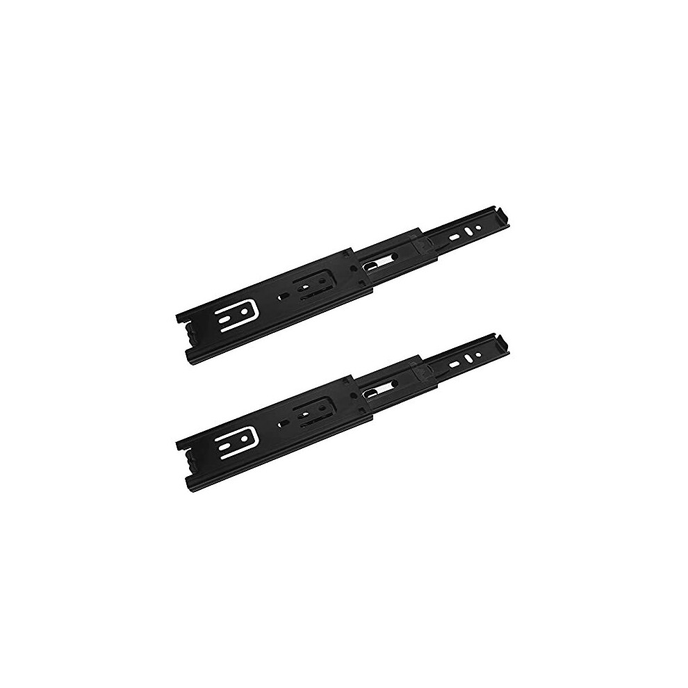 2 Pcs Ball Bearing Drawer Runners, Ball Bearing Metal Black Runners Slides Rails Track, 150Mm Full Extension Drawer Runner, Heavy Duty 45 Kg Load 635638989252