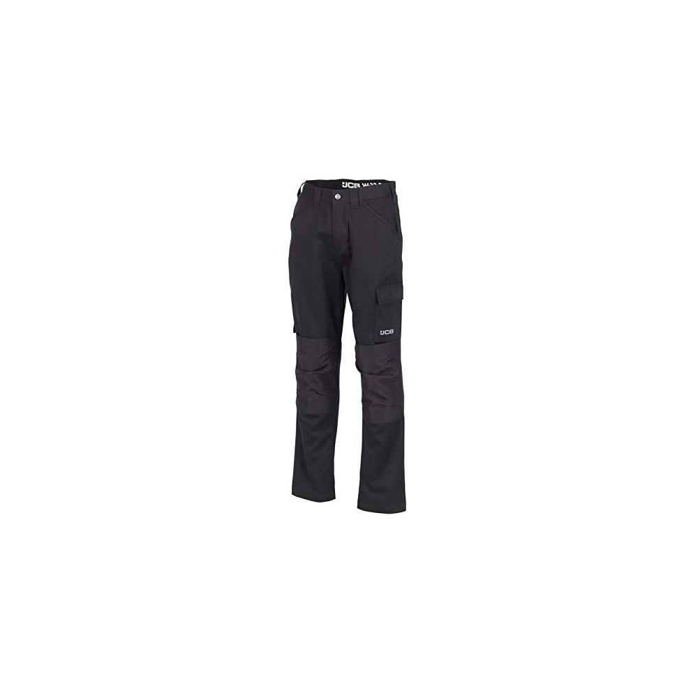 - Mens Work Trousers - Cargo Trouser Men - Essential Workwear Trousers - Black - Size 36