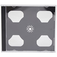 10 X Dragon Trading CD Double Jewel Cases 10.4mm for 2 Disc with Black Tray (Pack of 10)