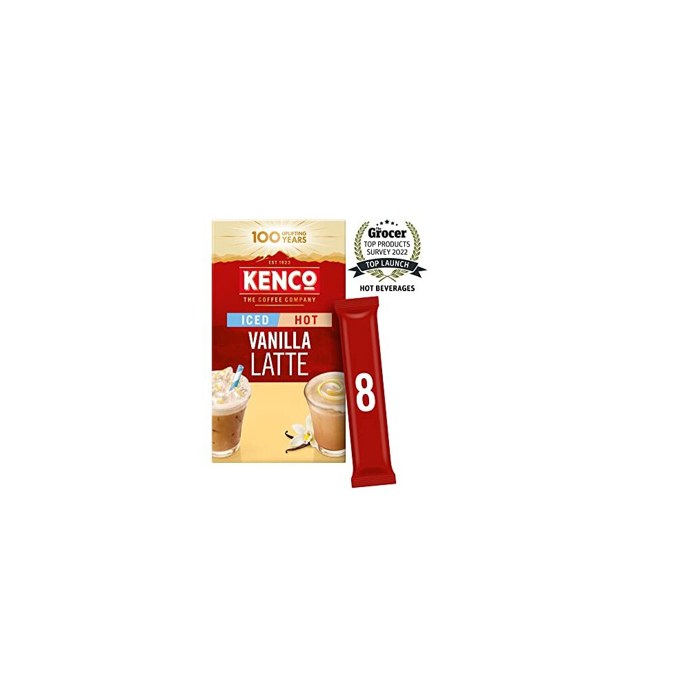 Kenco Iced Hot Vanilla Latte Sachets X8 (Pack Of 5, Total 40 Sachets)