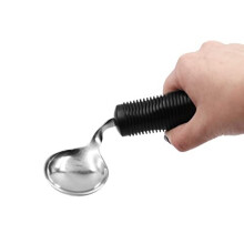 - Bendable Spoon for Elderly, Curved Spoon with Grip Handle, Adaptive Eating Utensils, Padded Cutlery for Disabled, Ergonomic Cutlery for Adults, Easy