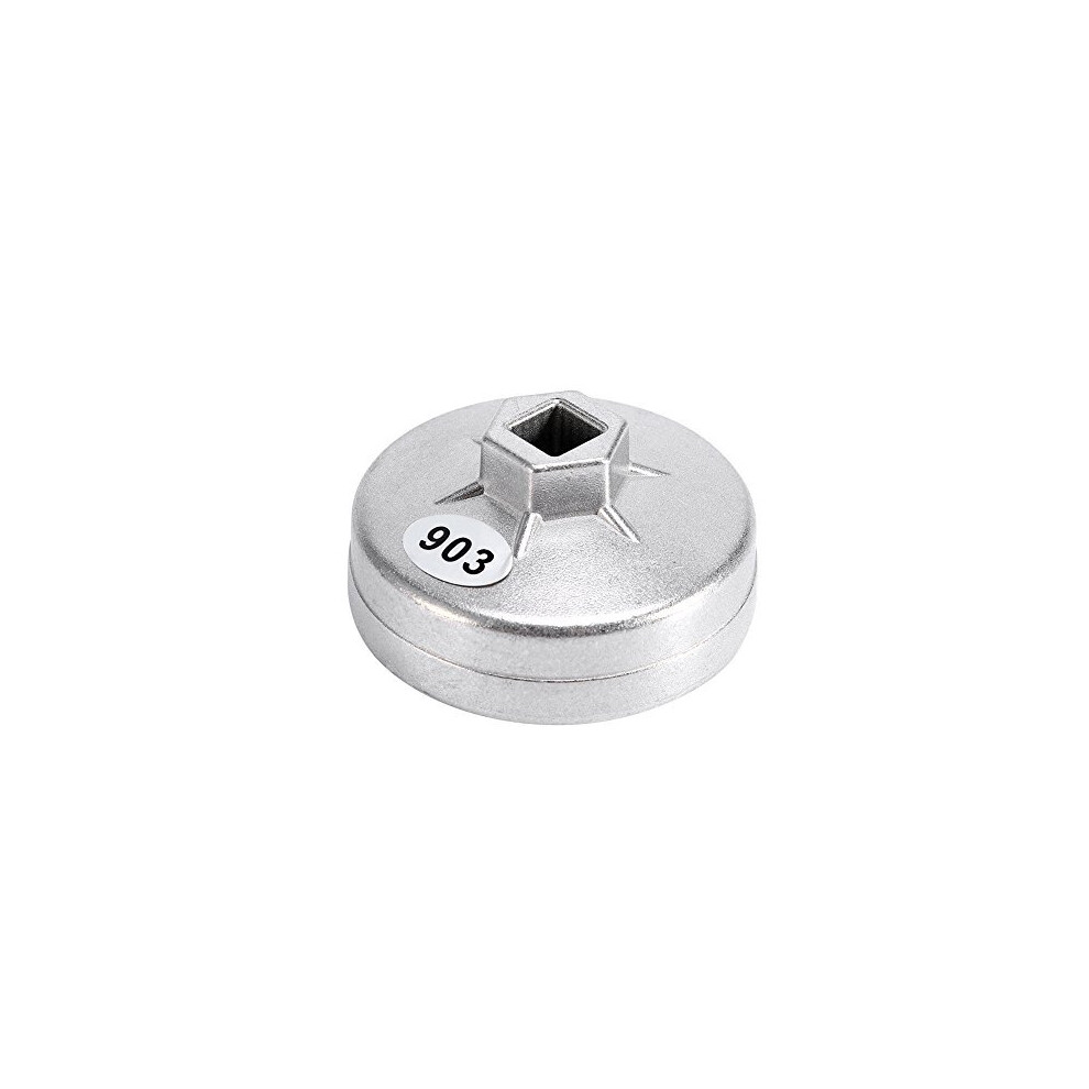 Photos - Car Service Station Equipment 74mm Oil Filter Tool,74mm 14 Flute Aluminum Oil Filter Wrench Socket Remover Tool 903 Oil Filter Wrench Tool Silver Color