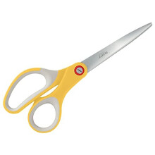 Ambidextrous Office Scissors, Premium Titanium Coated Stainless Steel, Ultra Sharp, Precision Cutting, Ergonomic Soft Handle Grip, Home/Office Use,