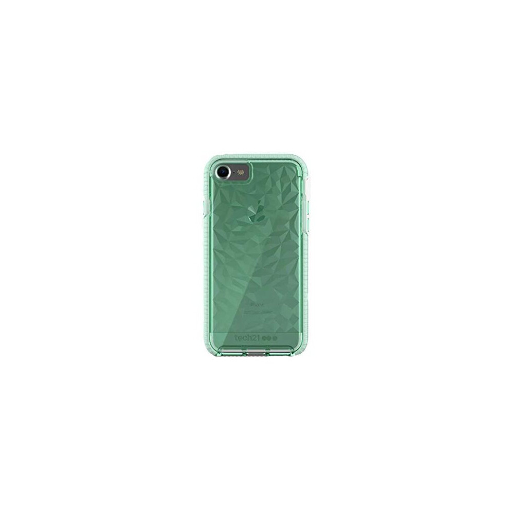 Evo Gem Drop Proof Protective Case for iPhone SE 2020 / iPhone 8 / iPhone 7 / iPhone 6 - Ultra Thin Clear Back, Anti-Scratch - Green - Bulk Packaging