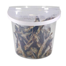 Britten & James Natural Air Dried Sprats for Dogs in a Resealable Tub (250g). A 100% Natural, Healthy, High Protein Snack and Training Treat