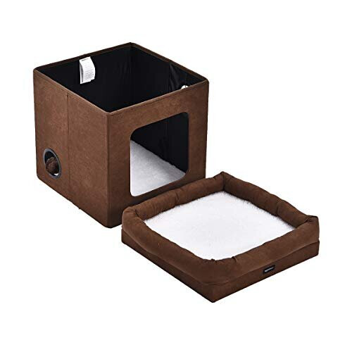 Amazon Collapsible Cat House, Brown, 38 x 38 x 43 cm 2