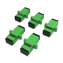 SC Singlemode Fiber Optic Adapter SC Female to SC Female APC Simplex Single Mode Fiber Optical Coupler Network Internet Connector Adapter with Mount