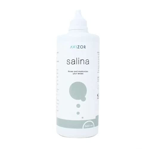 Avizor Saline Solution Contact Lens Storing Cleaner, 500ml, White