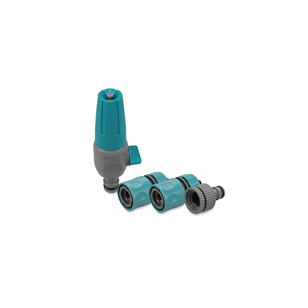 Garden Hose Pipe Connector - Set of 4 Garden Hose Connectors, Outside Tap Kit, Hose Pipe Attachment, Garden House Set, Hosepipe Nozzle