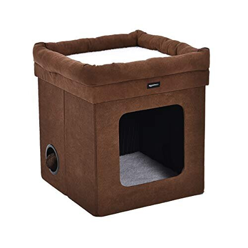 Amazon Collapsible Cat House, Brown, 38 x 38 x 43 cm 1