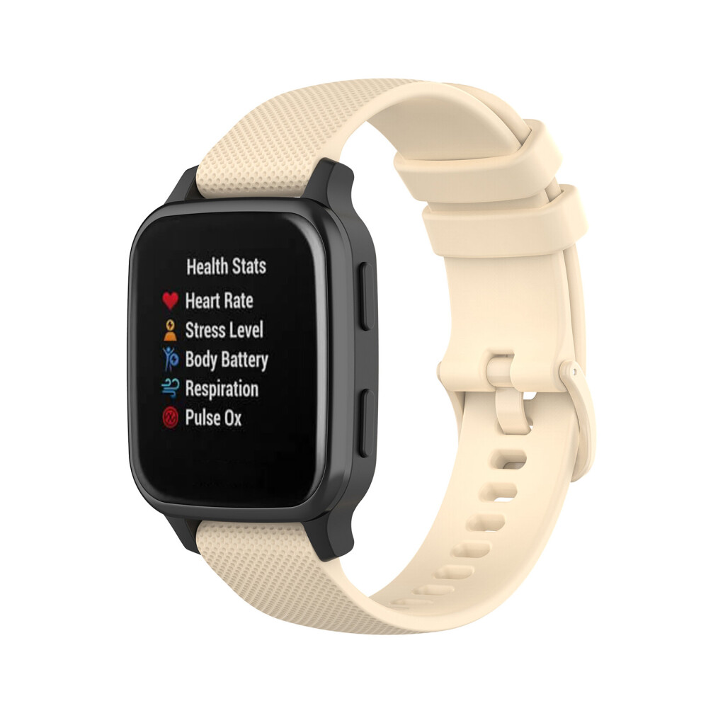 (Beige) 20Mm Wristband Bracelet Strap Belt For Garmin Venu Sq Vivomove Forerunner Watch Cream,Not,Specified 713929764969