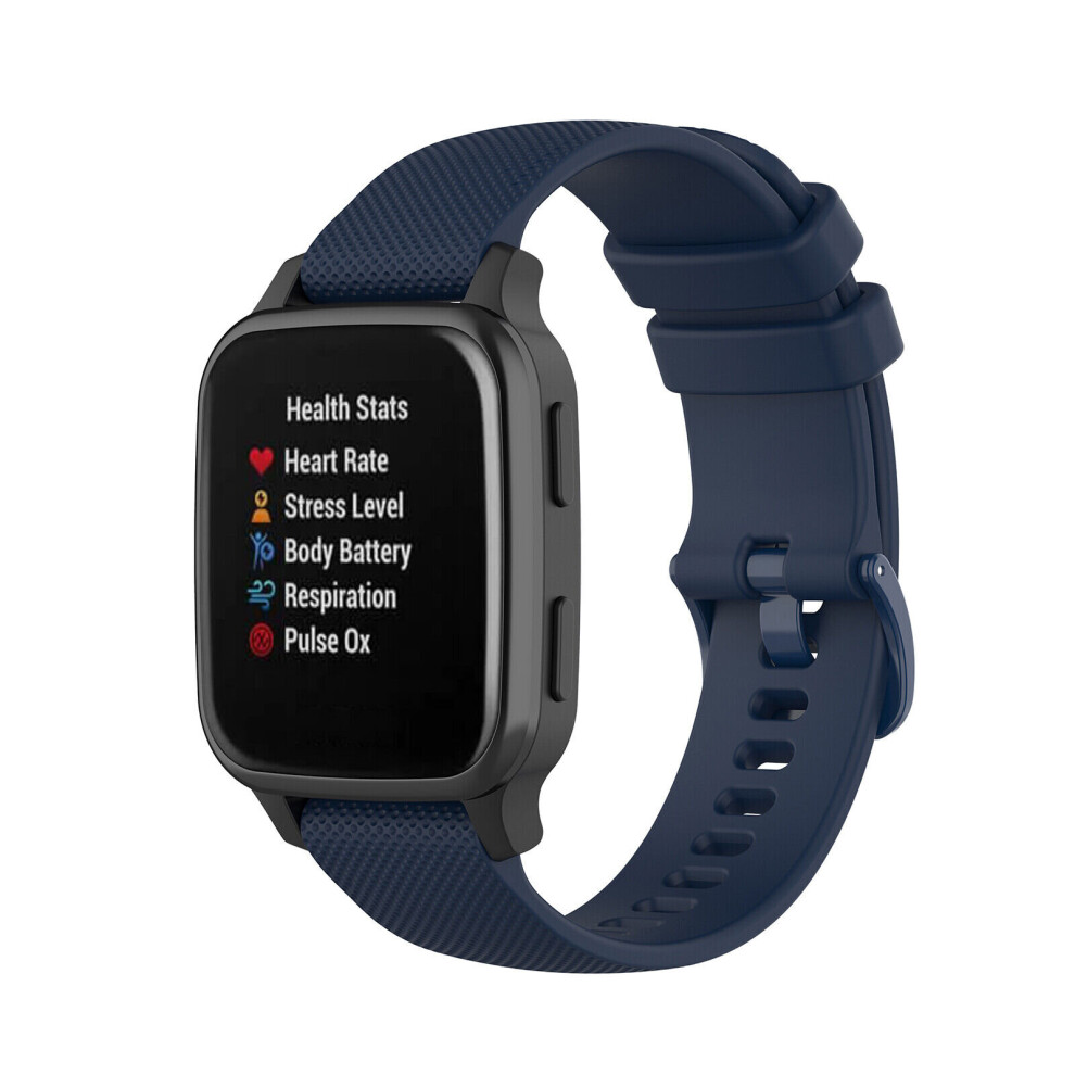 (Navy ) 20Mm Wristband Bracelet Strap Belt For Garmin Venu Sq Vivomove Forerunner Watch Blue