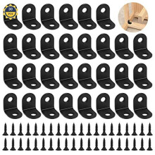 30 PCS Corner Braces Black 90 Degree Angle Bracket Stainless Steel L Shaped Right Angle Corner Bracket Joint Bracket Fastener with 60 Screws for Shelf