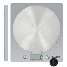 1036 SVSSDR Electronic Kitchen Scale - Disc Digital Weighing Scale, Spun Stainless Steel Platform, LCD Display, 5Kg Capacity, Battery Included, Add &
