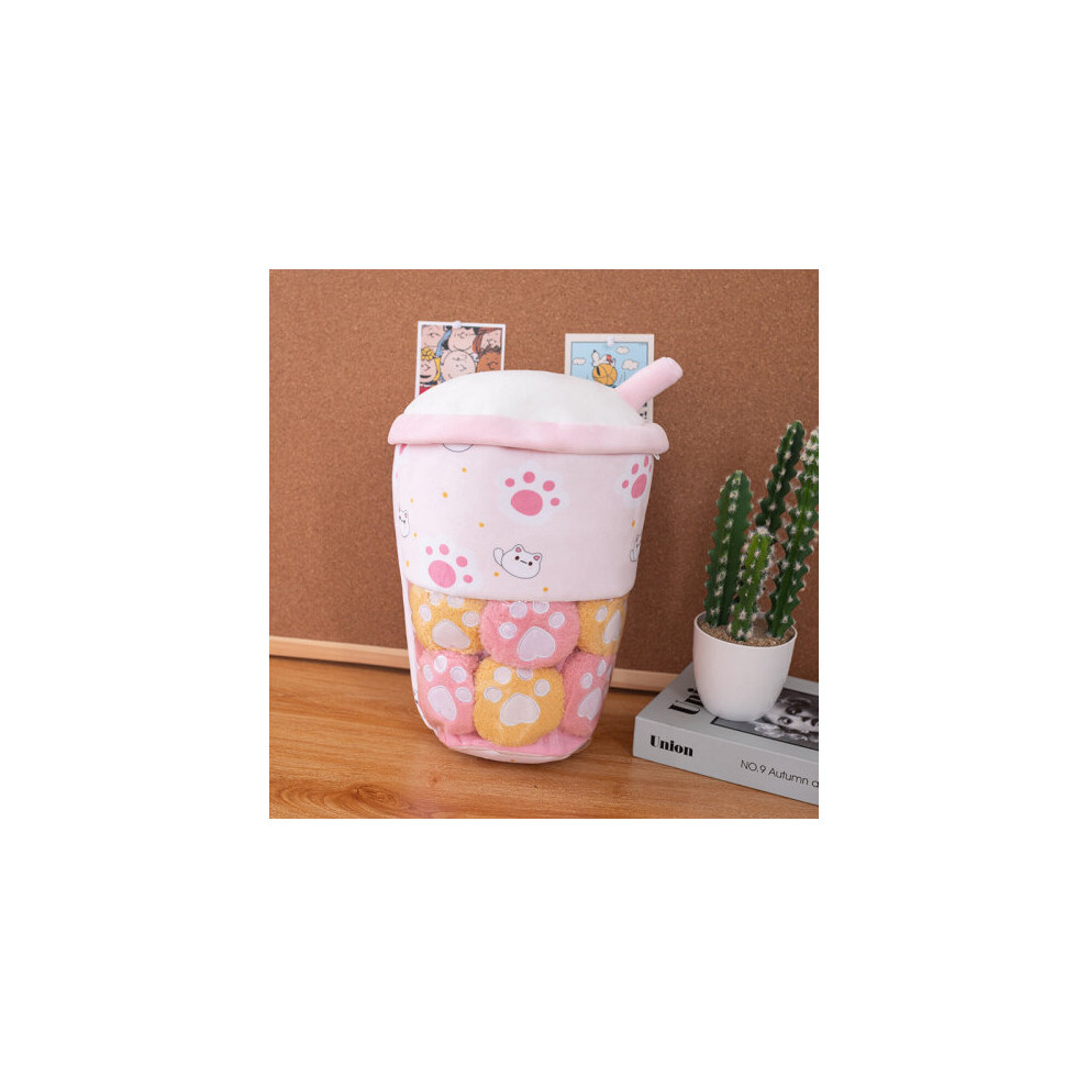 Bonxaif (Pink) Bubble Tea Boba Cup Plush Toy Pillow Cushion Kids Birthday Gift Pink