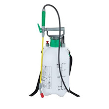 Pressure Sprayer 5 Litres, Spraying Can, Hose & Watering Lance, Pump Action, Garden, Adjustable, White