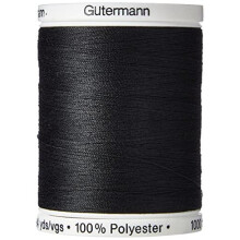 Allesnaaigaren, Polyester, Zwart, 1000 m, 5,5x4x4 cm