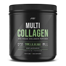 Multi Collagen Protein Powder (200g) - Types I, II, III, V & X - Hydrolyzed Grass Fed Bovine, Wild Caught Fish, & Free-Range Chicken & Eggshell