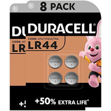 Specialty LR44 Alkaline Button Battery 1,5V, pack of 8 (76A / A76 / V13GA) designed for use in toys, calculators and measurement devices [Amazon