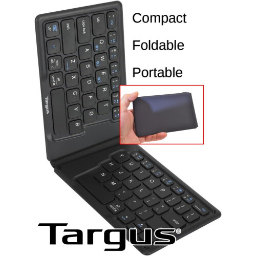 Targus Wireless Folding Keyboard With Bluetooth Model AKF003US