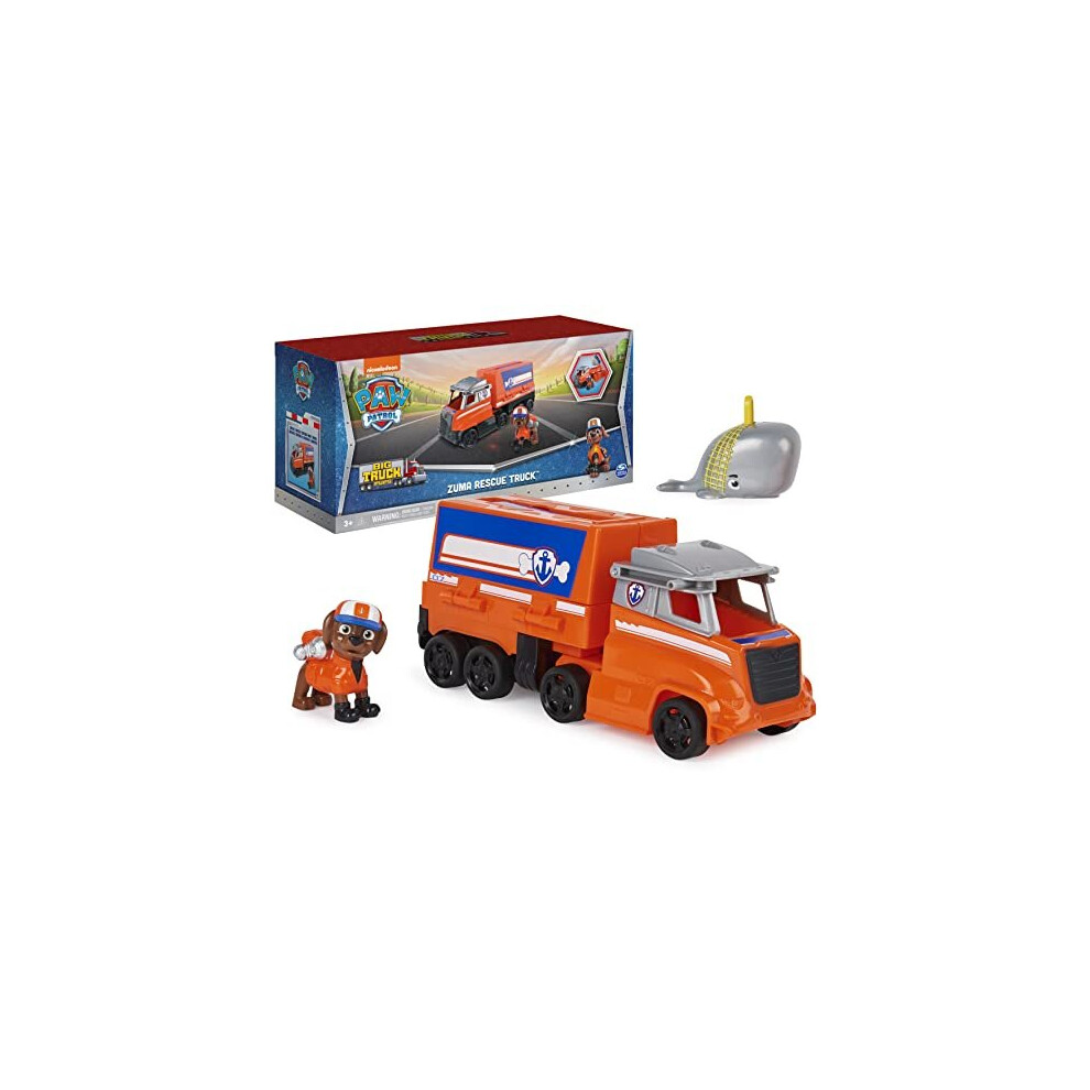 Paw Patrol, Big Truck Pups Zuma Transforming Toy Truck with Collectible Action Figure, Kids Toys for Ages 3 and up