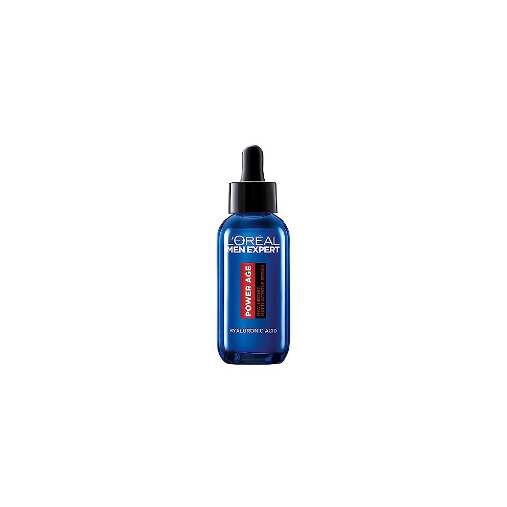 L'Oréal Men's Serum, Hyaluronic Acid Serum for Ageing, Dry & Dull Skin, Men Expert Power Age, 30ml