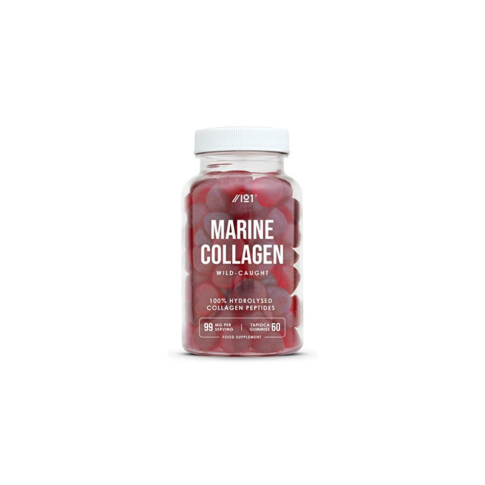 Marine Collagen Gummies - Wild-Caught Marine - Tapioca Based - High Potency Hydrolysed Marine Collagen Gummies - Type 1 Hydrolysed Collagen -