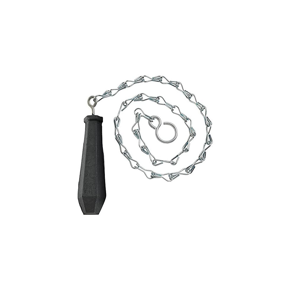 Merriway Bh01761 High Level Wc Toilet Cistern Chain Pull, 12 Inch With Black Rubber Handle 5013249350664