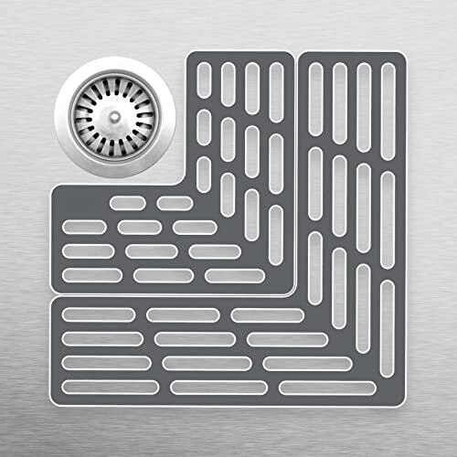 Joseph Joseph Protection d'évier - Joseph Joseph - SinkSaver - Caoutchouc - Antidérapant - Gris 1