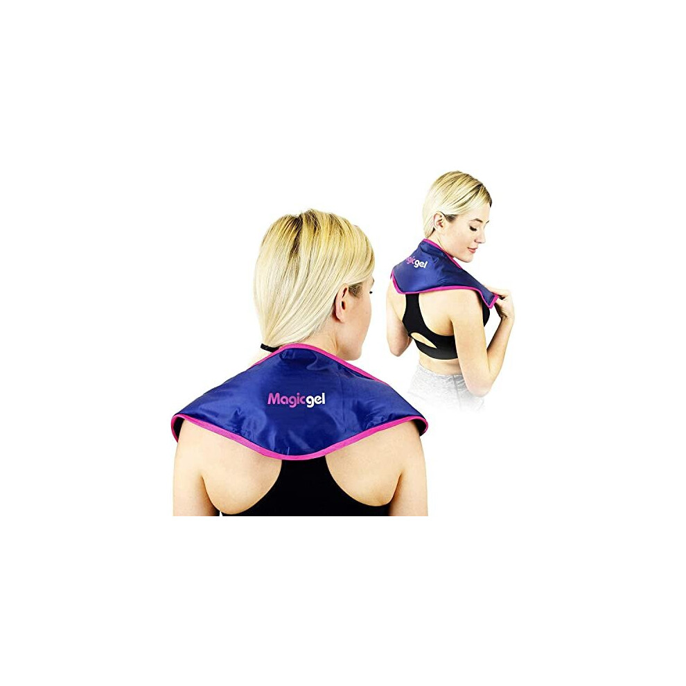 Neck Ice Pack - Soothing Pain Relief for Neck & Shoulder Pain. Cold Cervical Collar Compress Sits Above The Shoulders,Flexible,Reusable Freezer Gel