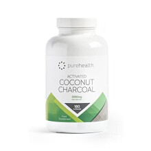 Activated Coconut Charcoal Capsules 2000mg Daily Serving | No Fillers/Bulking Agents | 180 Vegan Capsules | Non GMO Coconut for Bloating, Gas,