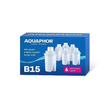 B15 Universal Replacement Water Filter cartridges, fits All Brita Classic and Wilkos Universal Water Filter Jugs, 6 Pack, 170l per Filter