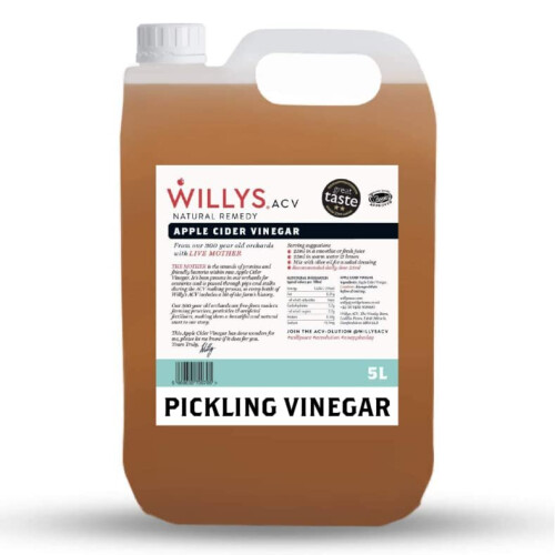 Pickling Apple Cider Vinegar with Live Mother Probiotics For Detox