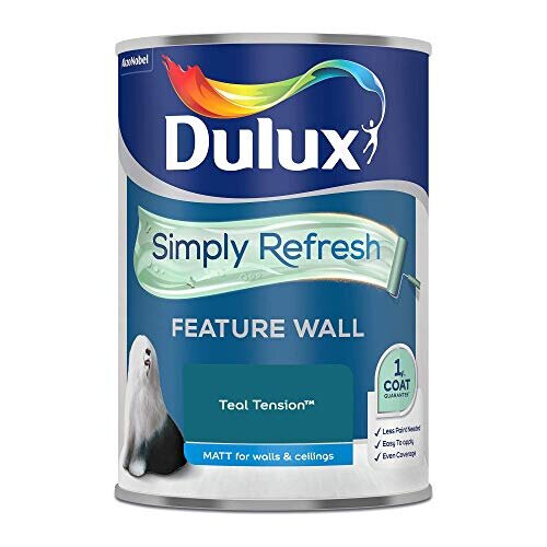 Dulux Simply Refresh Feature Wall Matt Emulsion Paint - Teal Tension - 1.25L, 5569246 2