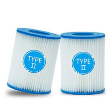 Pool Filter Size 2 Pump Filters for Bestway, Type II Filter Cartridge for Swimming Pool, Type 2 Pool Spa Filters Replacement for Pool Pump, Pack of 2