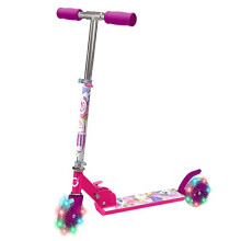 Kinder Light Up Inline Scooter Unicorn Edition | Kids Push 2 Wheeled Scooter mit verstellbarer Griffhöhe | Easy Foldable Unicorn Kids' Scooter