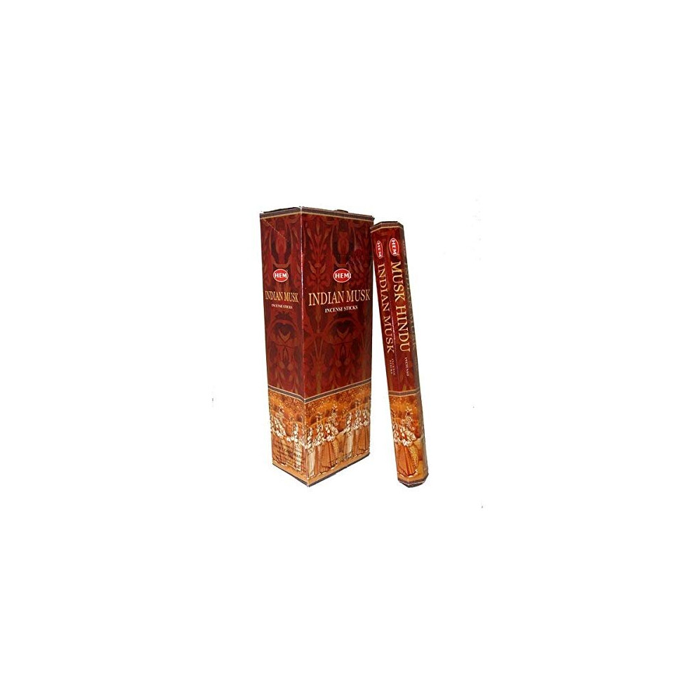 New: Hem Indian Musk Incense Stick, 6packs X 20 Sticks= 120 Sticks