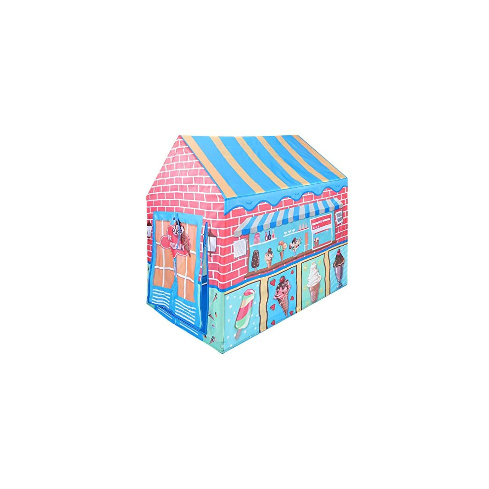 SOKA Ice Cream Parlour Playhouse for Kids Indoor Outdoor Foldable Play Tent Game Birthday Party Tunnel Play for Home Bedroom Garden Camping Beach