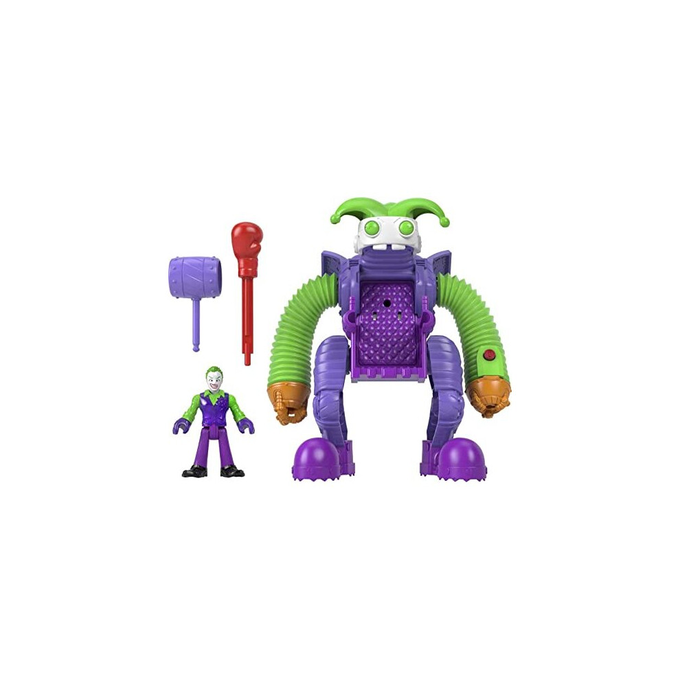 Dc Super Friends Jokeren Kamprobot Med BevæGelig Figur Og Lys Til FøRskolebøRn Fra 3 åR, HGX80-image