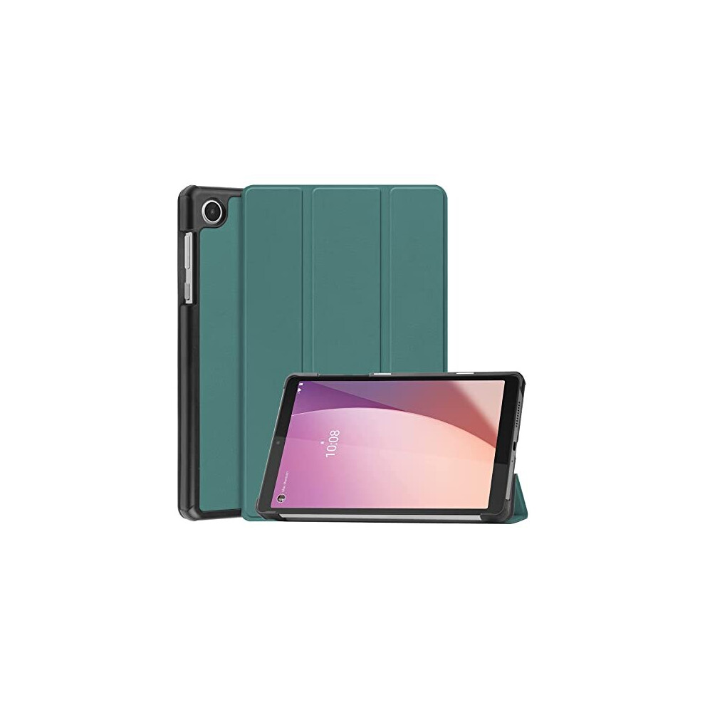 Case for Lenovo Tab M8 (4th Gen) 8 Inch TB300FU / TB300XU, Protective Folio Trifold Stand for Lenovo M8 4th Gen Tablet Case 2022 (Dark Green)