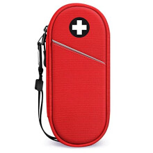 EpiPen Medical Carrying Case Insulated, Travel Medication Organizer Bag Emergency Medical Pouch Holds 2 EpiPens, Asthma Inhaler, Anti-Histamine,